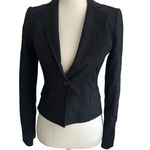 ELIE TAHARI Black Buttoned Blazer Jacket Size 0